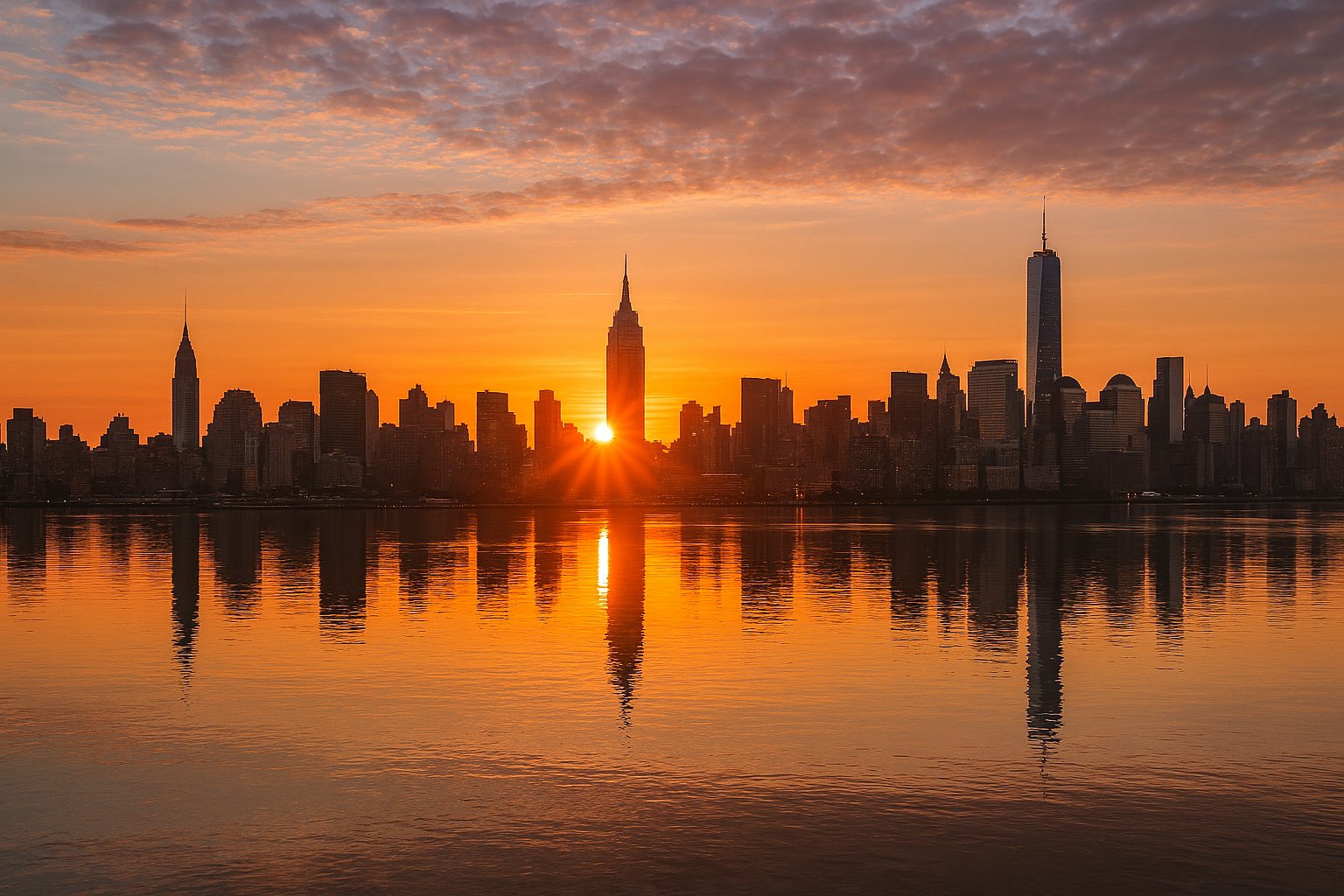 NYC Skyline at sunrise